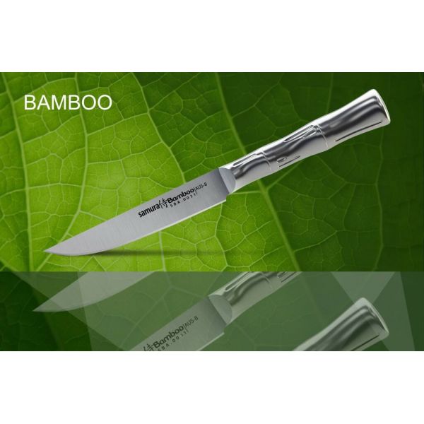  Нож кухонный "Samura Bamboo" для стейка 110 мм, AUS-8